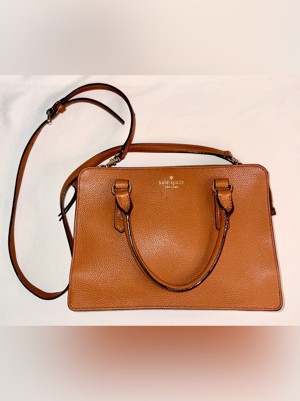 Kate Spade New York Mulberry Street Lise Satchel warm gingerbread / brown